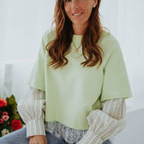 AMINA PISTACHIO GREEN SWEATER