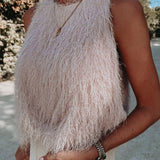 PRE-ORDER CELESTUN LIGHT PINK FRINGE TOP