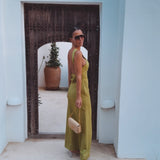 SEVILLA LIME GREEN DRESS