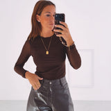 XANTHIA BROWN LONGSLEEVE SHIRT