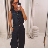 ICONA DARK BLUE DENIM TWO-PIECE SET