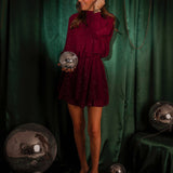 JINGLE BELLS BORDEAUX DRESS