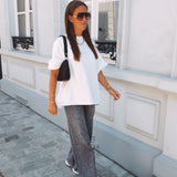 DARK GREY TIGER WIDE LEG 3725