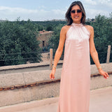 PRE-ORDER MOON OVER MARRAKESH OLD PINK HALTER DRESS - PS THE LABEL