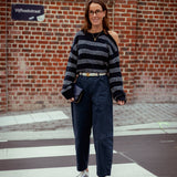 ELIDI DARK BLUE BALLOON PANTS