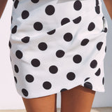 AMAYA WHITE POLKADOTS SKIRT