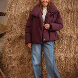 ANOUSHKA'S FAVOURITE BURGUNDY AUTUMN JACKET