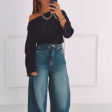 SAFIRA DARK BLUE LONGSLEEVE SHIRT