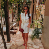 DORADITA WHITE BLAZER DRESS
