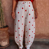 ASILAH WHITE POLKADOTS BALLOON PANTS
