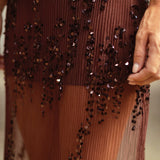 FAR WEST BROWN SEQUIN SKIRT