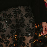 JINGLE ALL THE WAY GREEN BOW SEQUIN PANTS