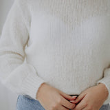 BENTE WHITE LACE KNIT SWEATER