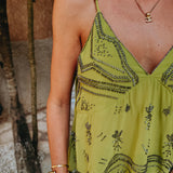 PRE-ORDER ARENITA LIME GREEN SEQUIN TOP