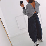 SIENNA DARK BLUE BALLOON PANTS