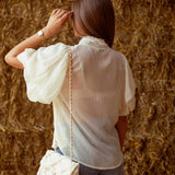 MONROE ECRU LACE BLOUSE