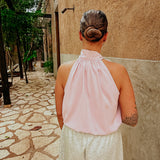 LUMBRE LIGHT PINK HALTER TOP