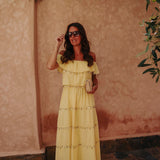 NOUR YELLOW LAYER DRESS