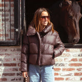 FRANNY BROWN PUFFER JACKET