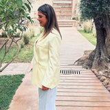 CROSSOVER BUTTER YELLOW BLAZER