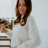 ELISABETH ECRU MOHAIR SWEATER