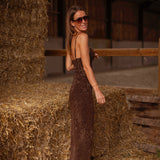 MARIAH BROWN LEOPARD DRESS