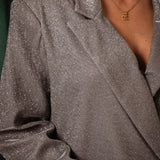 MIRRORBALL GREY SHINY BLAZER