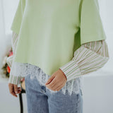 AMINA PISTACHIO GREEN SWEATER