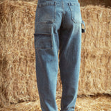 BALLOON WIDE LEG JEANS V1075