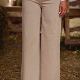 BEIGE WIDE LEG JEANS 9092-8