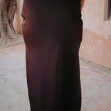 KELTOUM BROWN SATIN SKIRT