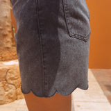 PRE-ORDER BLACK DENIM SHORT 1045