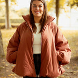 HELLO OCTOBER TERRACOTTA PUFFER JACKET