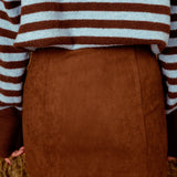 HESTER BROWN SUEDE SKIRT
