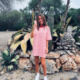 CORUNA RED STRIPED DRESS