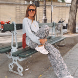 ANNELIES GREY FRINGE SWEATER