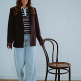 TERESA BURGUNDY BLAZER