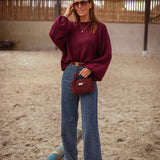 EILEEN BURGUNDY KNITTED SWEATER