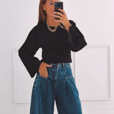 ANGELINA BLACK LONGSLEEVE SHIRT