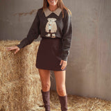 TEDDY BEAR BROWN KNIT SWEATER