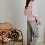 JOLIEN LIGHT PINK SPRING SWEATER