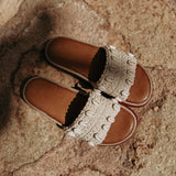 CABRERA ECRU SHELL CROCHET SLIPPERS