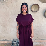 EL BOUDRIA BORDEAUX BRAID DRESS
