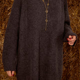 ABRIANA DARK GREY KNITTED DRESS