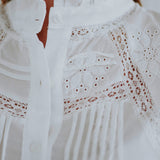 HANA WHITE FLOWER BLOUSE