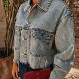 MILAGROS BLUE DENIM JACKET