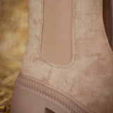 OKLAHOMA TAUPE SUEDE BOOTS