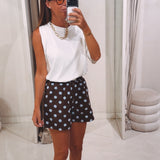 ULYSSA BROWN POLKADOTS SHORT