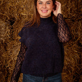 KEIRA DARK BLUE LACE PULL