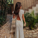 SALVACION ECRU LACE TWO-PIECE SET